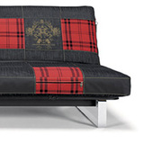 Iclan special cover in black leather textile, dark denim and Iclan textile Iclan special cover in black leather textile, dark denim and Iclan textile