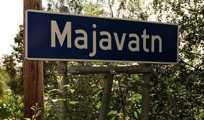 Skilt Majavatn Skilt Majavatn