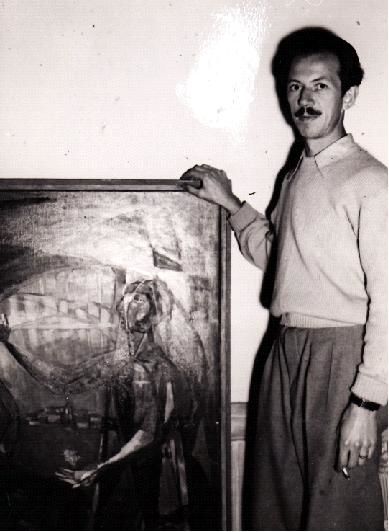 Oddmund Kristiansen debuterte i Trondheim Kunstforening i 1944, 24 år gammel.