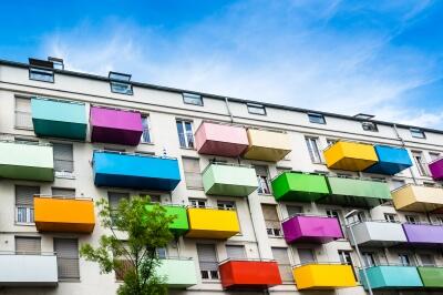 Leiligheter Colorful balconies - freedigitalphotos.net