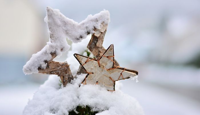 Jul Vinter Snø Stjerner
