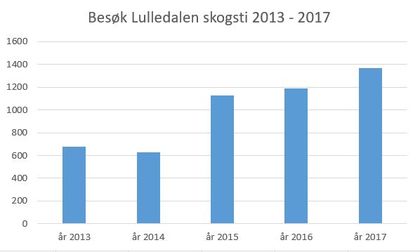 Statistikk Lulledalen skogsti 2013-2017