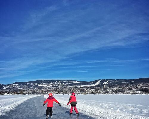 Skøyter på Mjøsisen