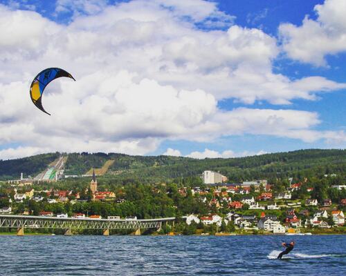 Kiting på Mjøsa
