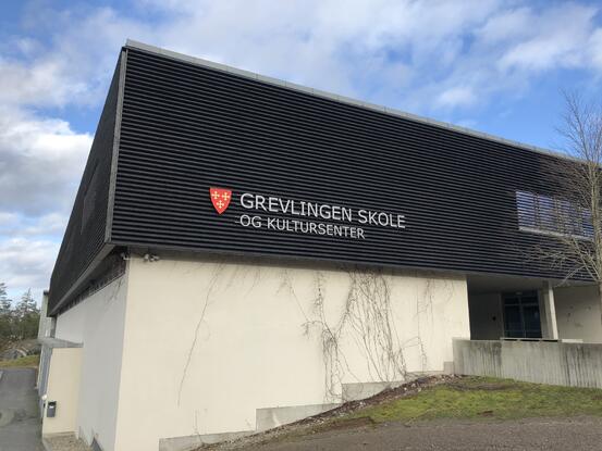 Fasade Grevlingen skole Foto: Vestby kommune