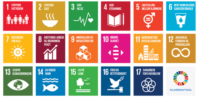 Figur: FNs 17 bærekraftsmål