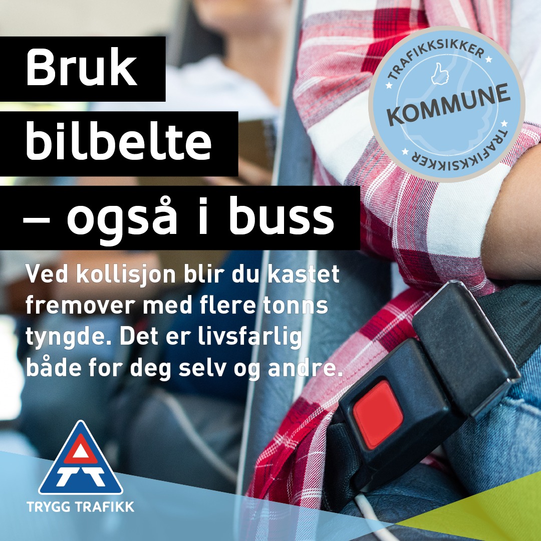 Bruk bilbelte- også i buss