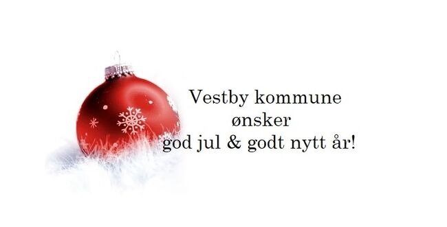 Vestby kommune ønsker god jul og godt nytt år!