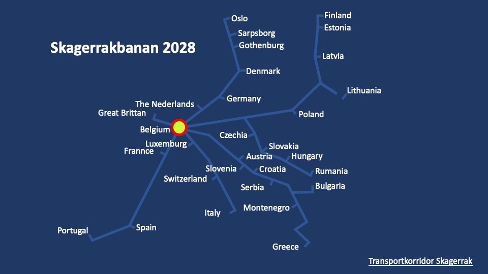 Skagerrak Railway will connect to the Ten-T high speed network