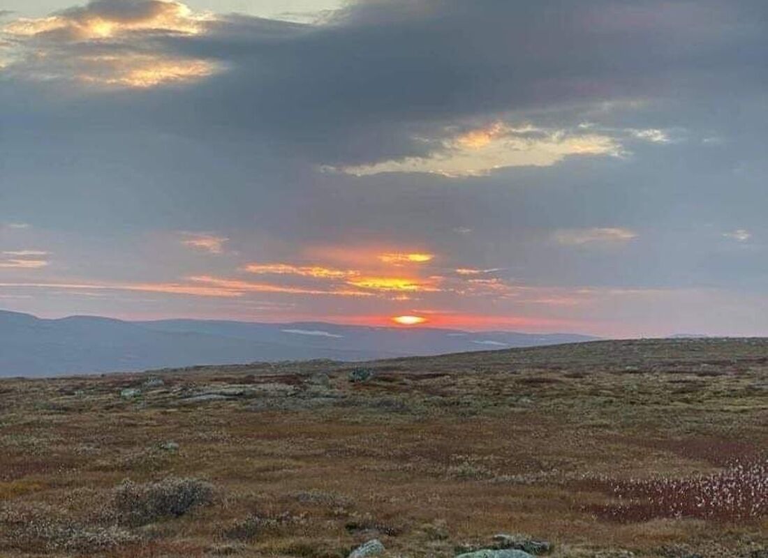 Hardangervidda - solnedgang