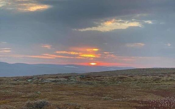 Hardangervidda - solnedgang