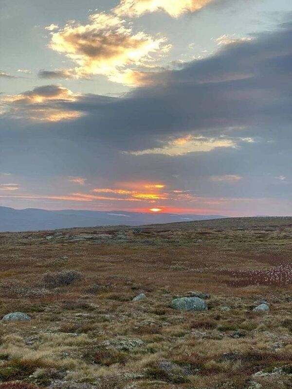 Hardangervidda - solnedgang