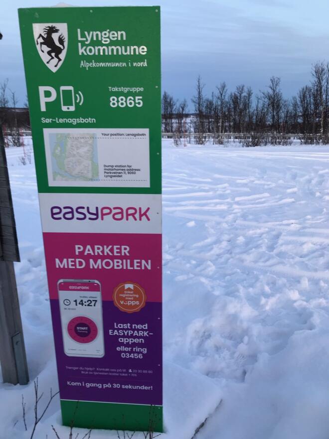 Sør-Lenangsbotn parkering Easypark
