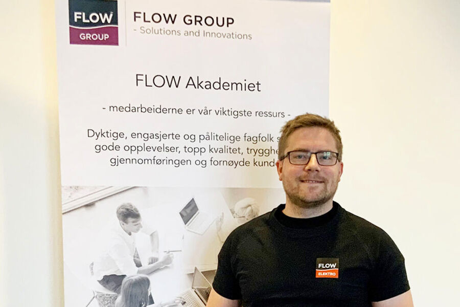 Tjerand Djup Nesvik (28) er ansatt som daglig leder i det nye selskapet til Flow Group AS.