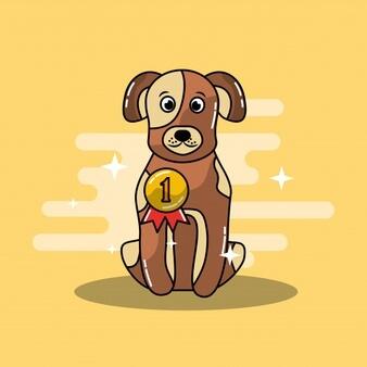 cartoon-dog-champion-winning-gold-medal_24908-12953