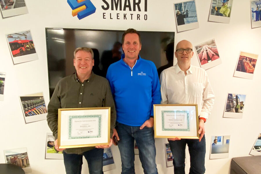 På bildet representert med Jo Jessen (Instell), Thor Bergli (Smart Elektro) og Tor-Erik Berg (WAGO Norge).