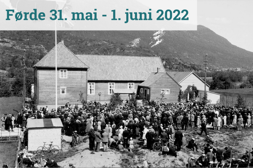 Ungdomshuset Viking i Førde ca 1925. Fotograf Olai Fauske