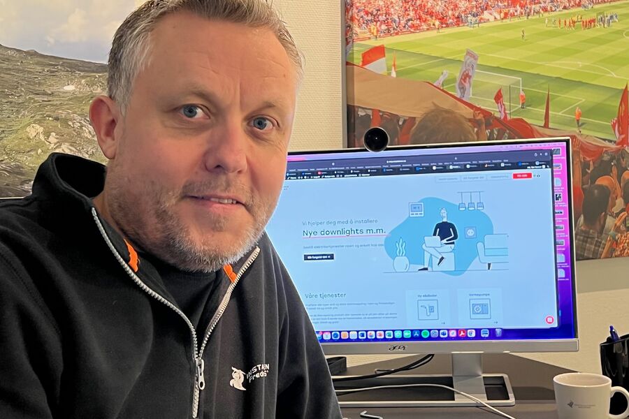 Geir Bakken, administrativ leder i Installatøren Fredrikstad AS har stor tro på at web-shop-en vil bli hyppig benyttet av privatkundene.