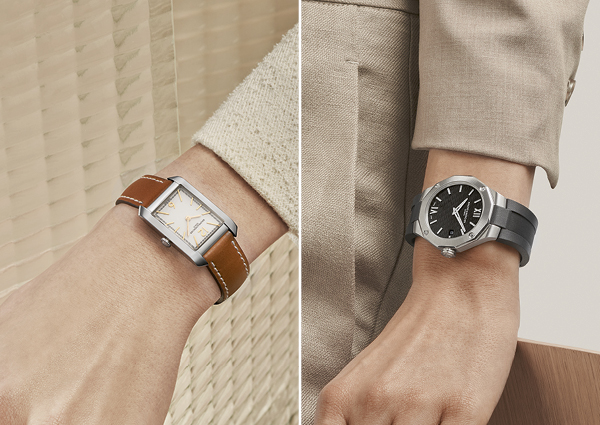 Til venstre: Hampton klokkene er slående og vakre smykker som former seg pent rundt håndleddet. | Til høyre: Baume & Mercier lanserer med den nye Riviera kolleksjonen en sporty damemodell.