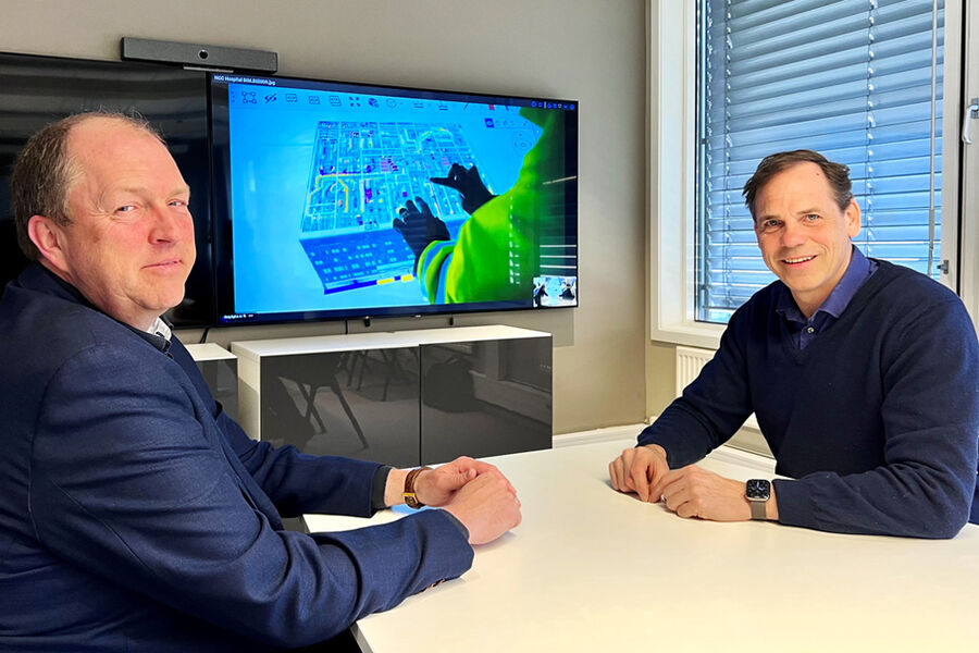 Fra venstre: Egil Berg i NCC og Lars Chr. Fredenlund i Cobuilder