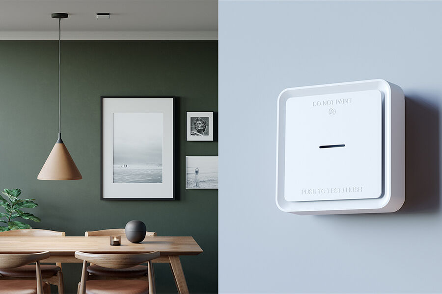 TRYGGERE HJEM: Med ELKO Smart røykvarsler oppgraderes sikkerheten flere hakk, med en liten enhet som glir elegant inn i interiøret.