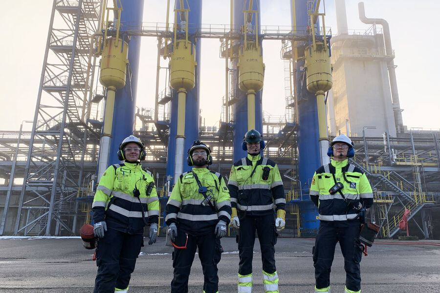 Yara var en av de selskapene som fikk Enovastøtte i 2021. Selskapet fikk inntil 283 mNOK for å produsere grønt hydrogen i gjødselproduksjonen i Porsgrunn. (Foto: Yara)