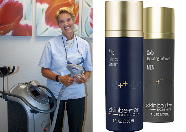 1: Tini Overbeck forteller at Klinikk Oslo tilbyr hårfjerning med laser med Diode og RF i samme maskin. | 2: Skinbetter Science er en medisinsk, prisbelønnet og innovativ hudpleieserie som de anbefaler hos Klinikk Oslo.