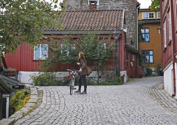 På sykkeltur i Damstredet. Foto: VisitOSLO/Tord Baklund