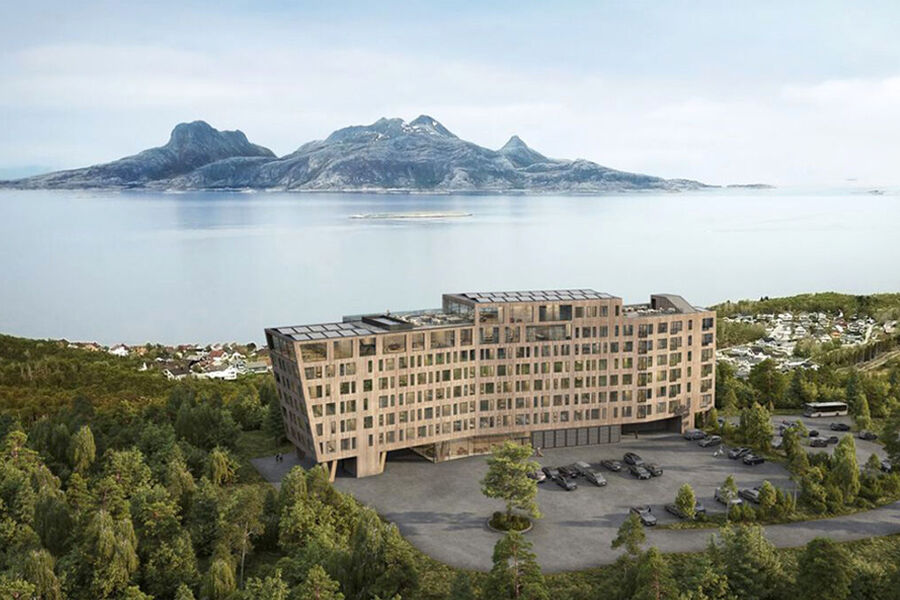 Wood Hotel i Bodø skal bygges på Rønvikfjellet, som er et av byens mest populære turmål. Det er KB Arkitekter som har tegnet hotellbygget.