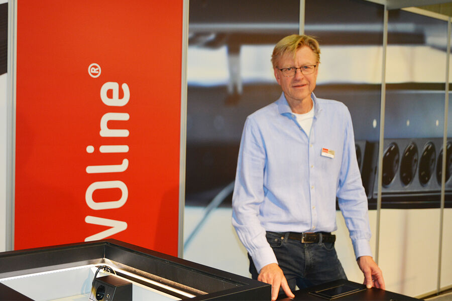 Terje Jansen, daglig leder hos EVOline Norge, gleder seg over det gode salget av Express-løsninger til næringsbygg. – Vi er ledende i Norge innenfor dette området. Den største konkurrenten vår, er kabelsneller fra Clas Ohlson. 