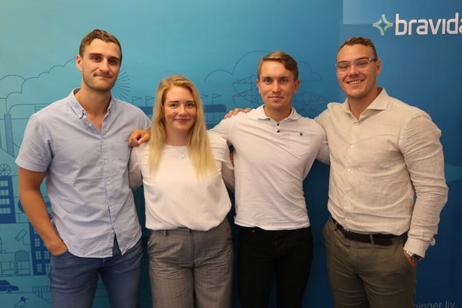 Bildet: Fra venstre, Petter Olstad, Kristin Steinsland, Sander Hamborg og Aleksander Fridén.