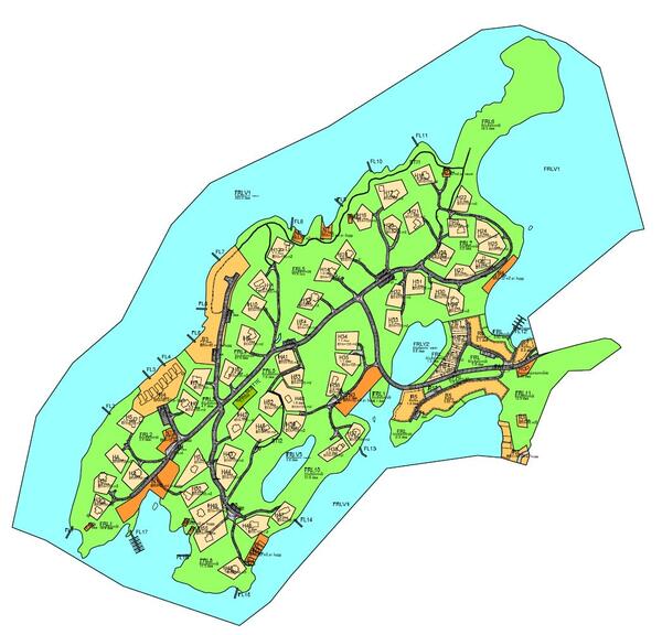 Kartutsnitt som viser planområdet for Skauvollhalvøya