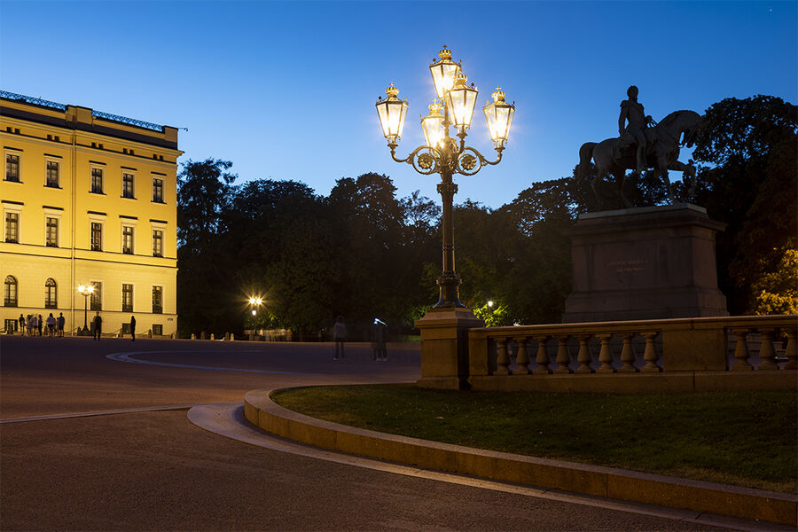 TO PRISER TIL NORCONSULT: Asko Oslofjord og gjenskapelse av historiske slottskandelabre vant hver sin kategori under Norsk Lyspris 2022. Foto: Halvor Gudim/Bymiljøetaten