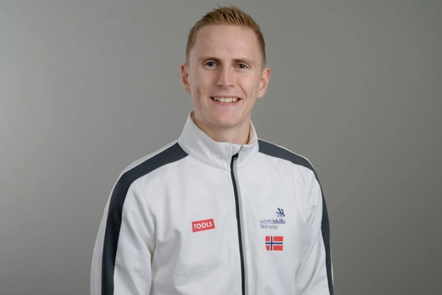 Fredrik Veshus Skjerve fra NTE Elektro, Verdal. Foto: WorldSkills Norway.