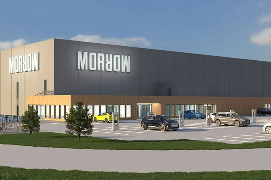 Illustrasjon: Morrows AS’ Batterifabrikk 1 i Arendal.