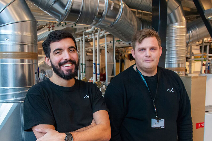 Yesin Azagouagh og Stian Askerød. Foto: GK gruppen AS