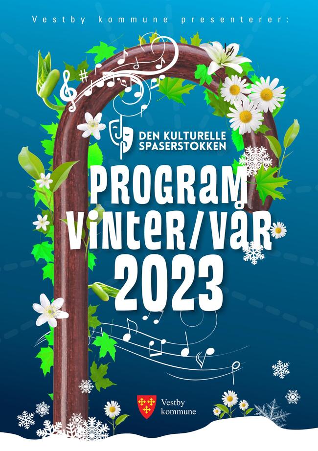 Programforside Den kulturelle spaserstokken i Vestby våren 2023