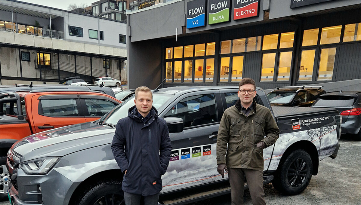 Daglig leder Johan Hedlund, og salgs- og markedssjef Simon Haaster i FLOW Elektro Oslo Vest, er godt fornøyd med driften av selskapet allerede etter 8 ,måneders drift. - 2023 blir et spennende år, hvor vi har store forventninger, sier de begge.