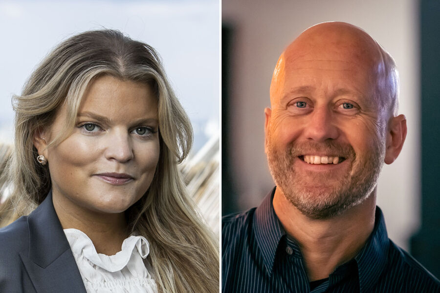 Foto: Emma Wallin, Norgessjef i Monta og Sven Arild Brandsdal, Markedssjef i EL-PROFFEN