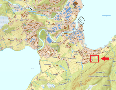 Bilde: Kart som viser Klakklia boligområde