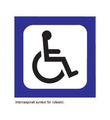 Internasjonalt symbol for rullestol.