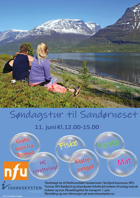 Plakat søndagstur Sandørneset 11.juni 2023