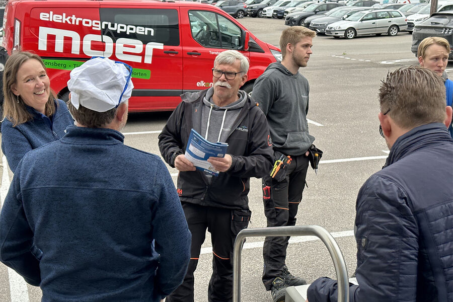 I går besøkte Danfoss Tønsberg, hvor det var meget bra oppmøte. - Vi er veldig fornøyd med oppmøtet på alle steder vi har vært så langt, sier Inge Lehmann, Marketing manager.