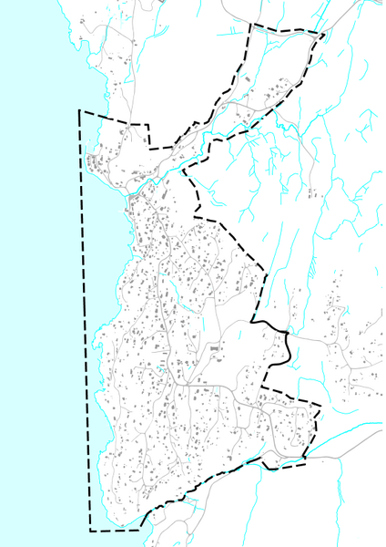 Kartutsnitt - Utvidet planområde - Hvitsten områderegulering