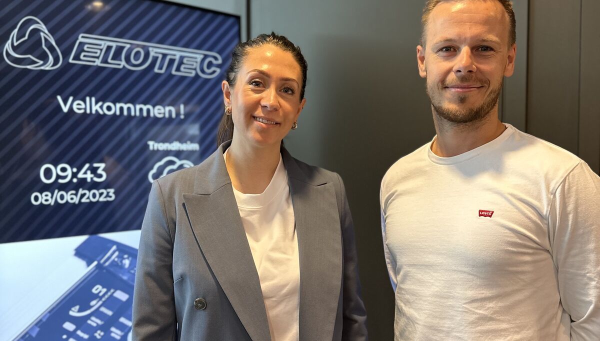 Nina Kleven og Adrian Andresen gleder seg over den store interessen rundt Elotecs radarteknologi.