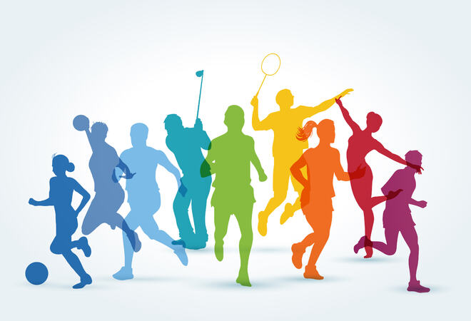 Illustrasjonsbilde: Idrettsutøvere i forskjellige farger