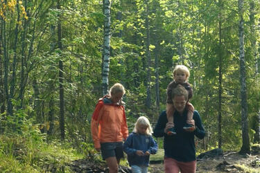 Familie på tur