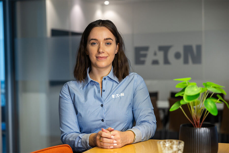 Ine Dagfinrud (26) har gjort kometkarriere i energistyringsselskapet Eaton.