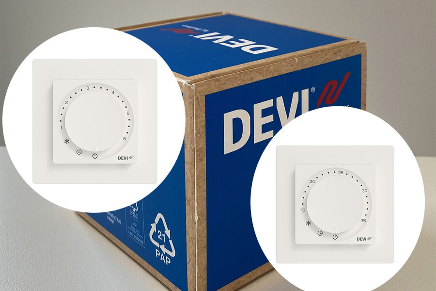 DEVI lanserer i disse dager to nye termostater for styring av elektrisk gulvvarme, DEVIreg™ Basic og DEVIreg™ Room. Begge oppfyller kravene i EcoDesign direktivet.