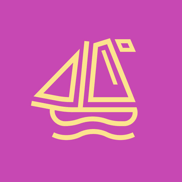 Logo, rosa og gul